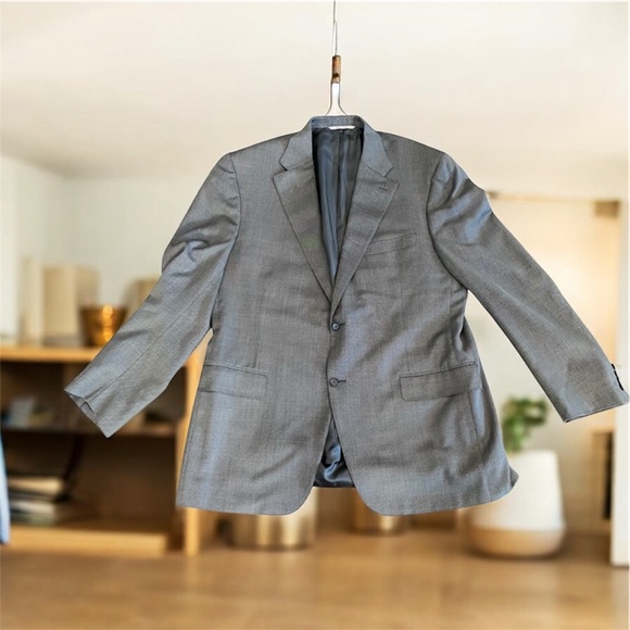 Canali Recent Tag 2 button men's sports coat Jacket 44R Made in Italy 2 Vents - Picture 1 of 7